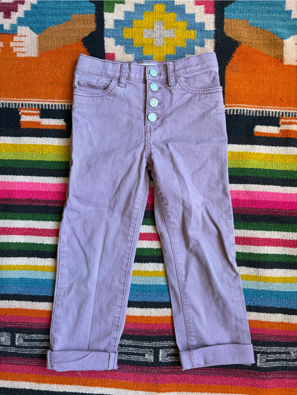 OshKosh B'gosh Pastel Purple Button-Fly Skinny Jeans